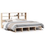 vidaXL Lit bibliothèque sans matelas 180x200 cm bois massif