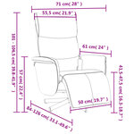 vidaXL Fauteuil inclinable de massage repose-pieds blanc similicuir