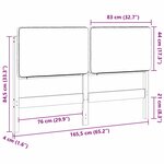 vidaXL Tête de lit capitonnée Marron et Taupe 160 cm Pin massif