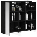 vidaXL Armoire Miroir de Salle de Bain Chêne noir 63 5 x 16 x 62 5 cm