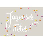Carte de voeux joyeuses fêtes confettis colorés - draeger paris