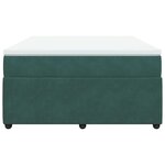 vidaXL Sommier à lattes de lit et matelas Vert foncé 140x190cm Velours