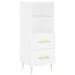 vidaXL Buffet blanc 34 5x34x90 cm bois d'ingénierie