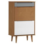vidaXL Armoire à chaussures MOLDE Marron 59 5x35x103 cm Bois de pin