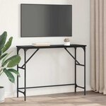 vidaXL Table console Chêne noir 100 x 32 x 75 cm Bois d'ingénierie