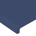 vidaXL Tête de lit avec oreilles Bleu 163x16x78/88 cm Tissu