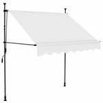 vidaXL Auvent manuel rétractable avec LED 100 cm Crème