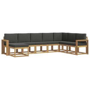 vidaXL Ensemble de canapés d'extérieur 8 Pièces Blanc et anthracite