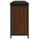 vidaXL Banc à chaussures avec tiroir rabattable chêne fumé 82x32x56 cm