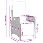 vidaXL Ensemble de repas de jardin 7 pièces en Rattan poli noir