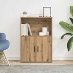 vidaXL Bibliothèque chêne artisanal 60x24x85 cm bois d'ingénierie