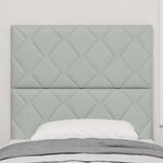 vidaXL Tête de lit LED Gris clair 90 cm Cuir synthétique