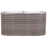 vidaXL Lit surélevé de jardin 80x25x40 cm Résine Tressée Gris