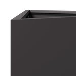 vidaXL Jardinières 2 Pièces noir triangulaire 50x43x75 cm acier