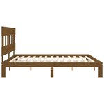 vidaXL Cadre de lit sans matelas marron miel 200x200cm bois pin massif
