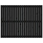 vidaXL Tête de lit murale Noir 140x3x110 cm Bois massif de pin