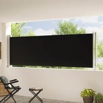 vidaXL Auvent latéral rétractable de patio 117x600 cm Noir