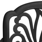 vidaXL Ensemble de bistro 3 Pièces noir aluminium coulé
