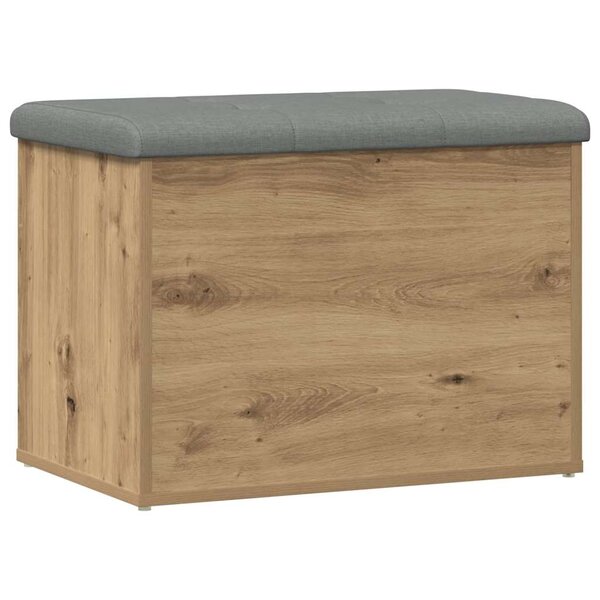vidaXL Banc de rangement chêne artisanal 62x42x45 cm bois d'ingénierie