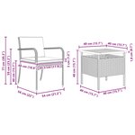 vidaXL Ensemble de jardin avec coussin acier