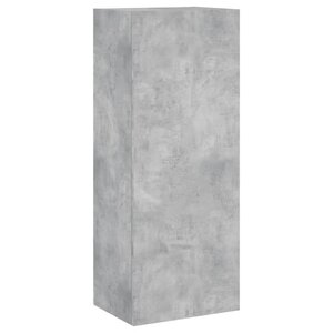 vidaXL Meuble TV mural gris béton 40 5x30x102 cm bois d'ingénierie