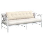 vidaXL Coussin de Dos Crème 180 x 50 cm Tissu en velours côtelé