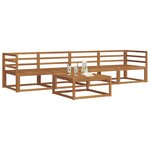 vidaXL Ensemble de canapés d'extérieur 5 Pièces Naturel