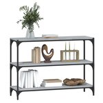 vidaXL Bibliothèque Sonoma gris 100x33x70 5 cm Bois d'ingénierie acier