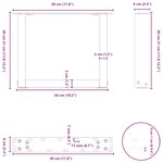 vidaXL Pieds de table basse en U 2 pièces Acier naturel 30 x (30-31) cm Acier