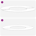 vidaXL Anneaux d'arbre plats 5 Pièces Argent Ø30 / 60 cm Acier inoxydable