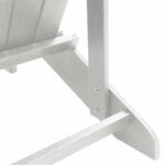 vidaXL Chaise Adirondack Blanc 74 x 82 x 92cm Plastique
