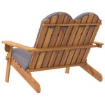 vidaXL Banc de jardin Adirondack et coussins 126 cm bois massif acacia