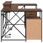 vidaXL Bureau Chêne brun 182 x 101 x 87 5 cm Bois d'ingénierie
