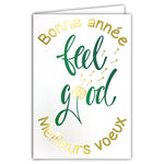 Carte Meilleurs Vœux Bonne Année + Enveloppe 12x17cm