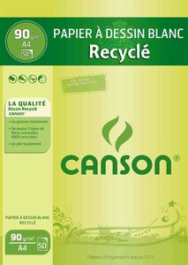 Stock Bureau - CANSON Bloc de 50 feuilles Croquis et Dessin XL Spirale A4  160g Blanc