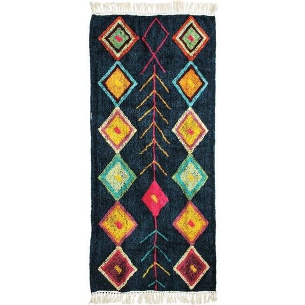 Tapis Berbere Color - 80 x 180 cm - Bleu