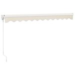 vidaXL Auvent rétractable crème 3x2 5 m tissu et aluminium