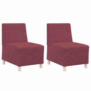 vidaXL Unité de Sofa Modulaire Sans Accoudoirs 2 Pièces Rouge