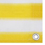 vidaXL Écran de balcon Jaune et blanc 120x600 cm PEHD