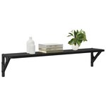 vidaXL Étagères Murales 2 Pièces Chêne noir 80 x 15 x 15 5 cm