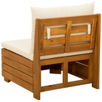 vidaXL Sofa de jardin milieu Bois d'Acacia Massif Marron