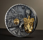 Pièce de monnaie en Argent 100 Dollars g 1000 (1 Kg) Millésime 2023 Steampunk JET PACK (PRÉCOMMANDE)