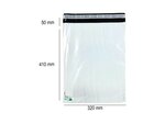 Lot de 50 pochettes plastiques n°4 eco - 60microns - 320x410+50mm