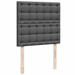 vidaXL Cadre de lit ottoman avec matelas gris foncé 80x200 cm tissu