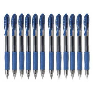 Stylo bille à encre gel G2 07 Pointe Moyenne Bleu x 12 PILOT