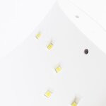 YOGHI Kit de manucure et pédicure - 11 accessoires et lampe 15 Perles LED 12W - Blanc
