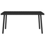 VidaXL Table basse de jardin rectangulaire noir 80x40x37 cm rotin