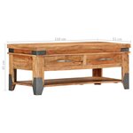 vidaXL Table basse 110x52x45 cm Bois d'acacia solide