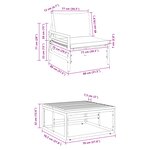 vidaXL Ensemble de canapé de jardin 3 Pièces Anthracite Acier