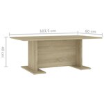 vidaXL Table basse chêne sonoma 103 5x60x40 cm bois d'ingénierie